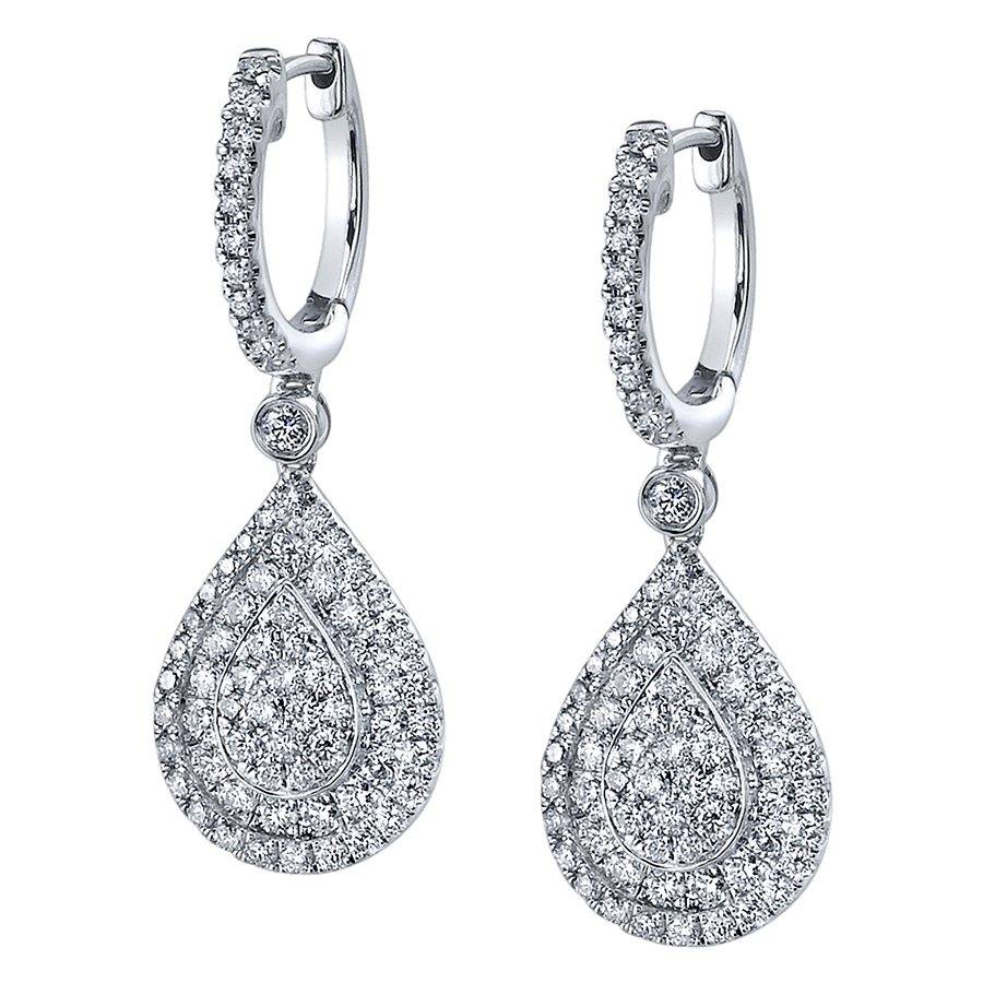 Clic Pear Shaped Diamond Earrings Sylvie Clic Pear Shaped Diamond Earrings Er165 0142 D4w