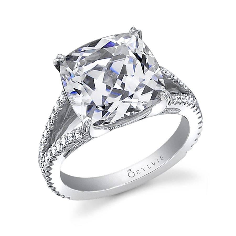 Nina Cushion Cut Split Shank Engagement Ring SY337 Sylvie