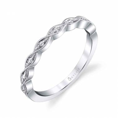Valentine Spiral Stackable Band Sylvie Stackable Wedding Band